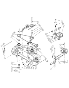 Mower Spindle Assembly 50 Inch Diagram and Parts List for Z-FORCE50 17AH3AGP-17AH3AGP709-17AH3AGP710 Cub Cadet Lawn Tractor